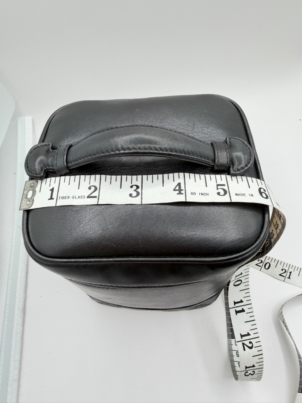 Vintage CHANEL Lambskin CC Logo Vanity Cosmetic Bag Handbag Black Gold with Card - Picture 14 of 16